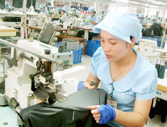 A female worker at an FDI firm in Long An Province (Illustrative photo: SGGP)